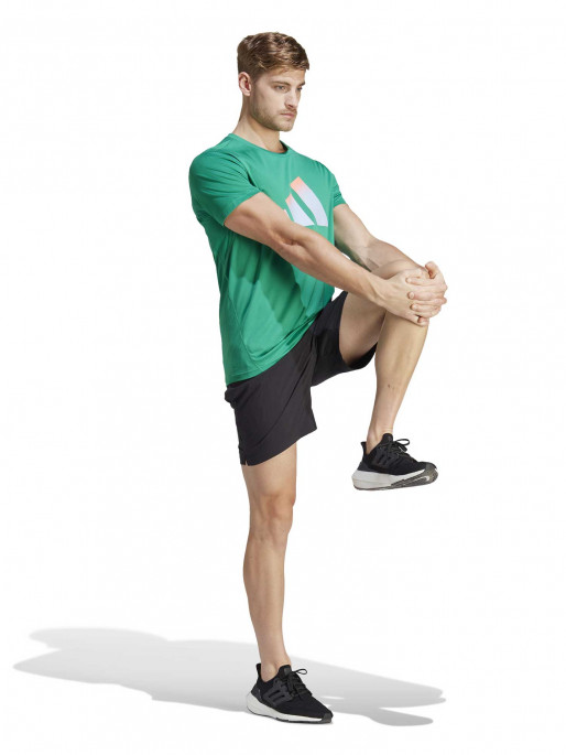 ADIDAS PERFORMANCE Κοντομάνικη Μπλούζα Run Icons 3 Bar Logo