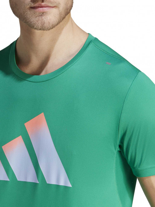 ADIDAS PERFORMANCE Κοντομάνικη Μπλούζα Run Icons 3 Bar Logo