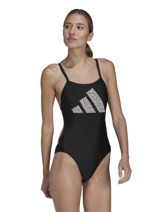 ADIDAS PERFORMANCE 3 Bar Logo Print Swimsuit