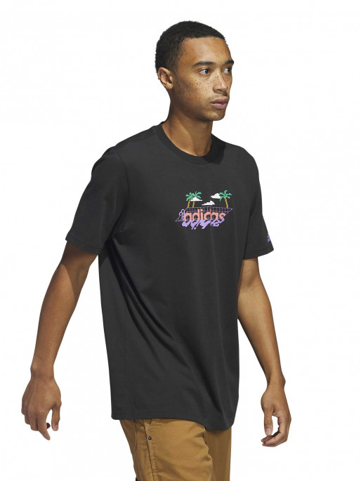 ADIDAS SPORTSWEAR Linear Beach-Bit Short Sleeve Graphic Tee