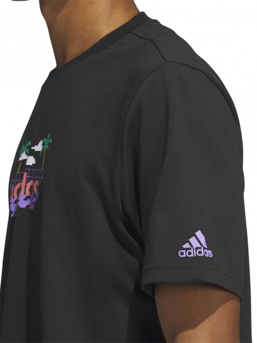 ADIDAS SPORTSWEAR Linear Beach-Bit Short Sleeve Graphic Tee