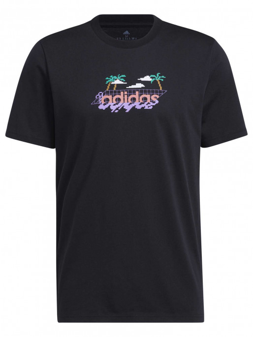 ADIDAS SPORTSWEAR Linear Beach-Bit Short Sleeve Graphic Tee