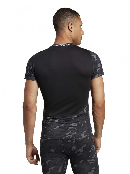 ADIDAS PERFORMANCE Κοντομάνικη Μπλούζα Techfit Allover Print Training