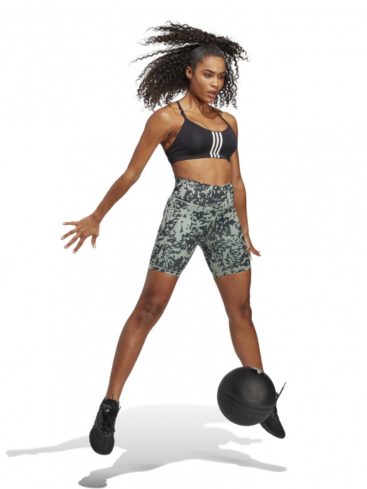 ADIDAS PERFORMANCE Optime Stash Pocket Training Floral Print Short Leggings