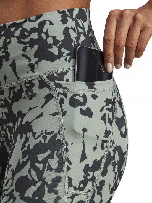 ADIDAS PERFORMANCE Optime Stash Pocket Training Floral Print Short Leggings