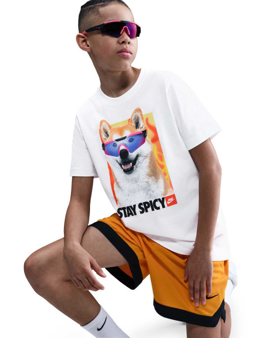 NIKE Тениска K NSW TEE PHOTO SHIBA
