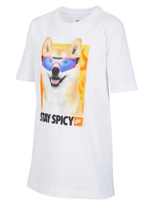 NIKE Тениска K NSW TEE PHOTO SHIBA
