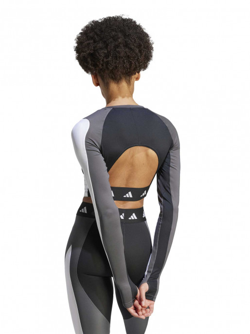 ADIDAS PERFORMANCE Techfit AEROREADY Colorblock Long-Sleeve Top