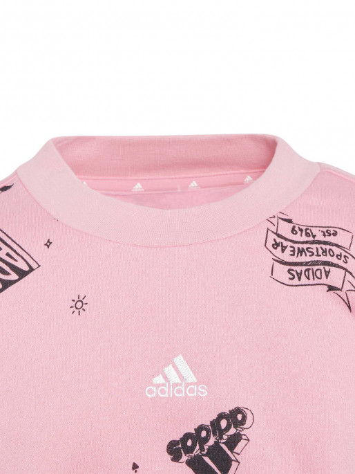 ADIDAS SPORTSWEAR Brand Love Allover Print Crew Sweatshirt Kids