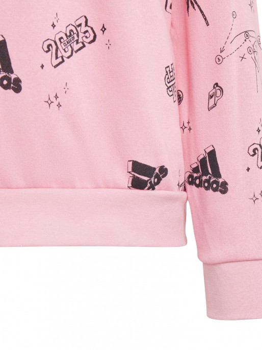 ADIDAS SPORTSWEAR Brand Love Allover Print Crew Sweatshirt Kids