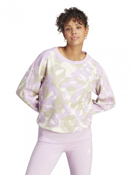 ADIDAS SPORTSWEAR Floral Graphic 3-Stripes Fleece Sweatshirt