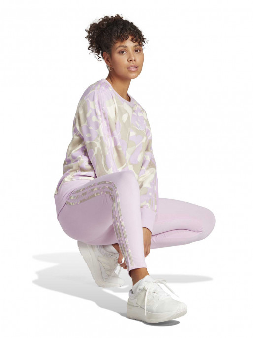 ADIDAS SPORTSWEAR Floral Graphic 3-Stripes Fleece Sweatshirt