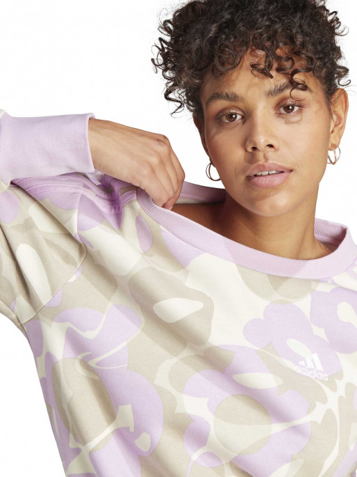 ADIDAS SPORTSWEAR Floral Graphic 3-Stripes Fleece Sweatshirt