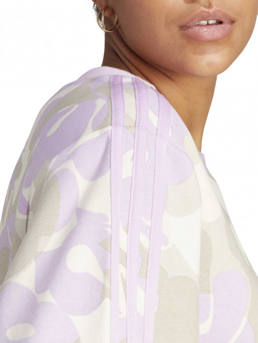 ADIDAS SPORTSWEAR Floral Graphic 3-Stripes Fleece Sweatshirt