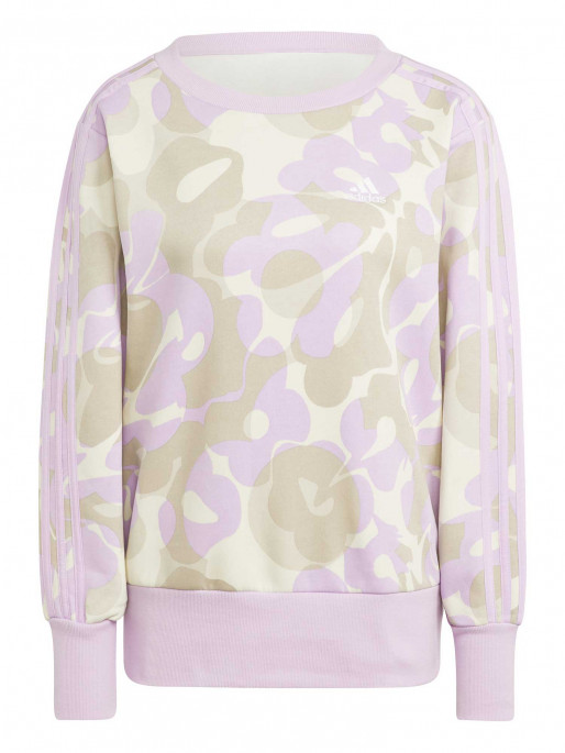 ADIDAS SPORTSWEAR Floral Graphic 3-Stripes Fleece Sweatshirt