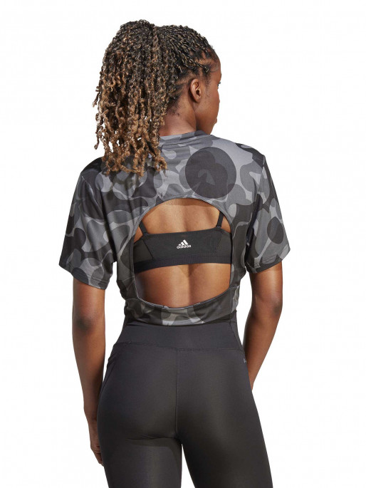 ADIDAS PERFORMANCE Train Essentials AOP Floral Print Crop T-shirt