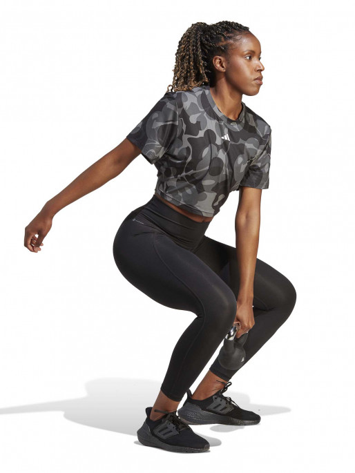 ADIDAS PERFORMANCE Train Essentials AOP Floral Print Crop T-shirt