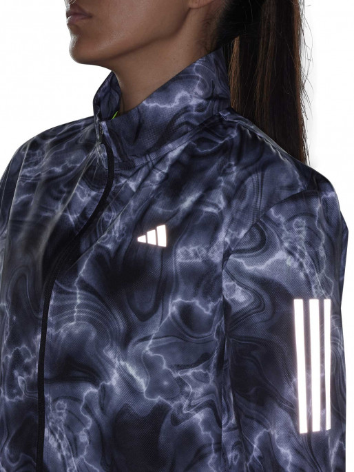 ADIDAS PERFORMANCE Own the Run Allover Print Hooded Running Windbreaker