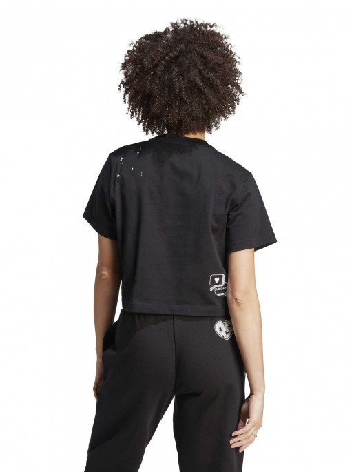 ADIDAS SPORTSWEAR Κοντομάνικη Μπλούζα Scribble Embroidery Crop Tee