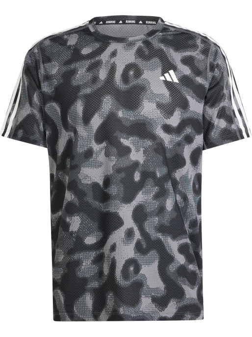ADIDAS PERFORMANCE Own the Run 3 Stripes Allover Print T-shirt
