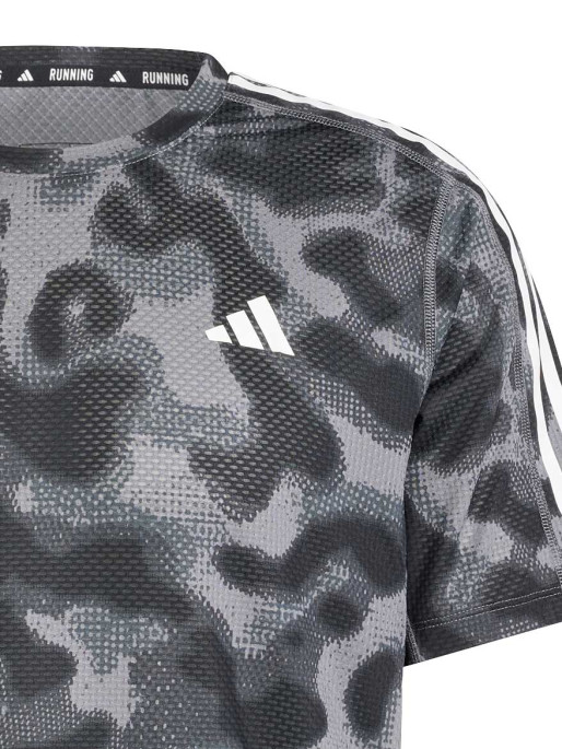 ADIDAS PERFORMANCE Own the Run 3 Stripes Allover Print T-shirt