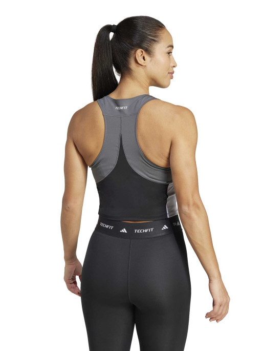 ADIDAS PERFORMANCE Αμάνικη Μπλούζα TECHFIT COLORBLOCK TRAINING CROP TANK TOP
