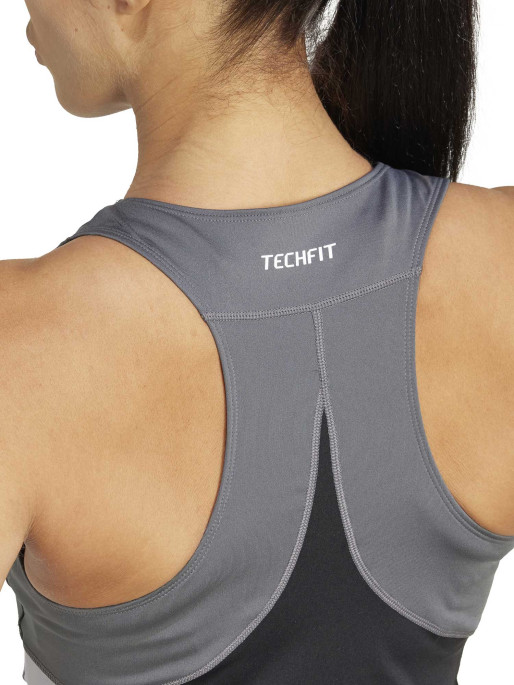 ADIDAS PERFORMANCE Αμάνικη Μπλούζα TECHFIT COLORBLOCK TRAINING CROP TANK TOP