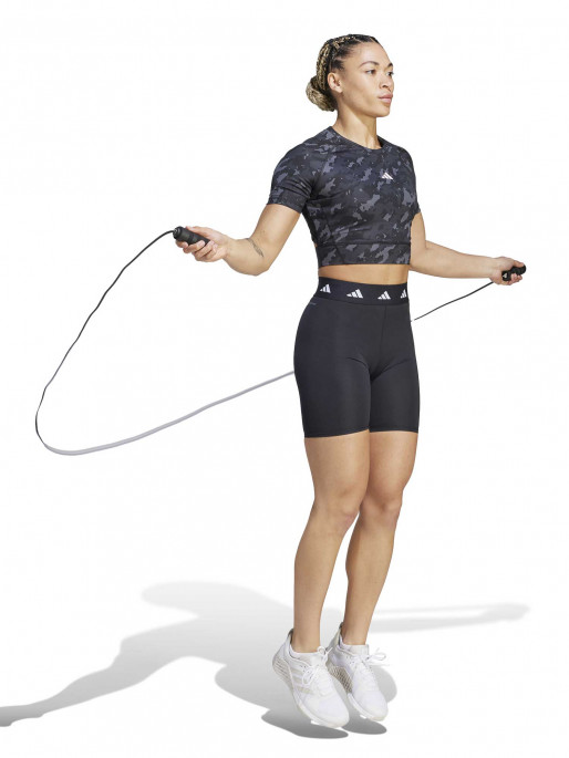 ADIDAS PERFORMANCE Techfit Camo Print Crop Training Tee