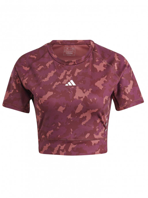 ADIDAS PERFORMANCE Techfit Camo Print Crop Training Tee