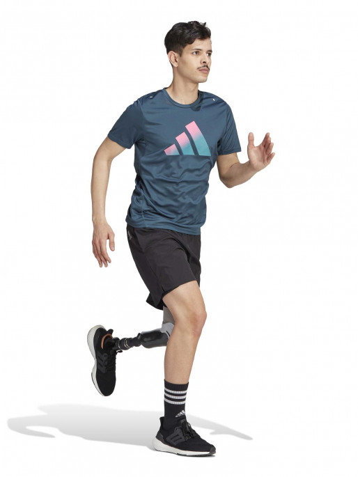 ADIDAS PERFORMANCE Run Icons 3 Bar Logo Tee