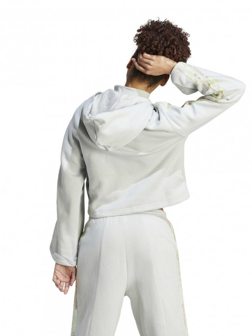 ADIDAS SPORTSWEAR Floral Graphic 3-Stripes Fleece Hoodie