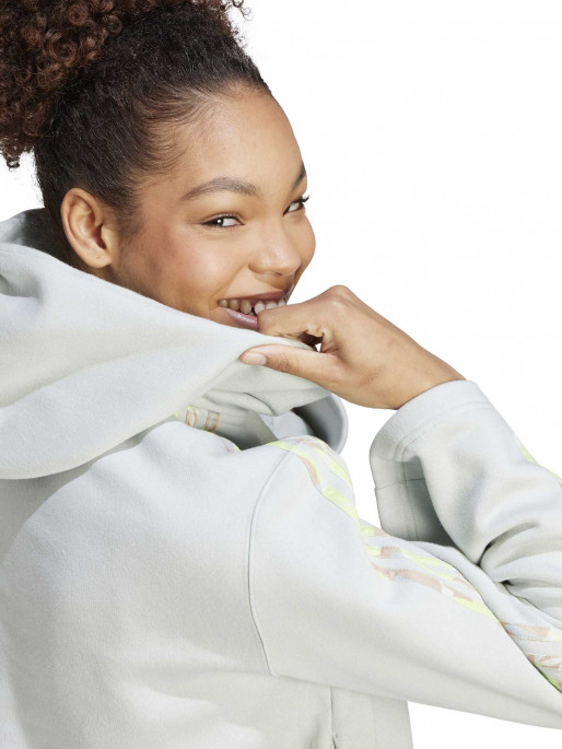 ADIDAS SPORTSWEAR Floral Graphic 3-Stripes Fleece Hoodie