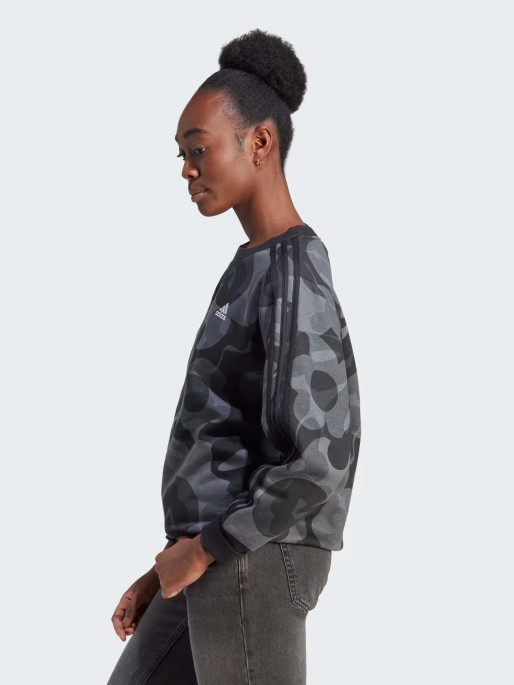 ADIDAS SPORTSWEAR Floral Graphic 3-Stripes Fleece Sweatshirt