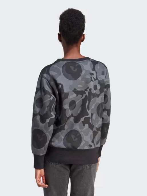 ADIDAS SPORTSWEAR Floral Graphic 3-Stripes Fleece Sweatshirt