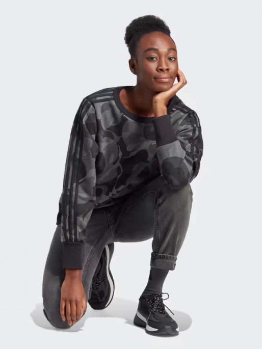 ADIDAS SPORTSWEAR Floral Graphic 3-Stripes Fleece Sweatshirt