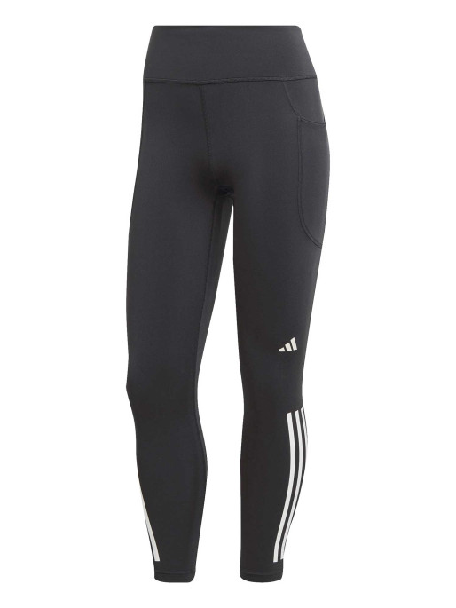 Adidas Climalite Leggings Side pocket Women's Size S Black White Stripe