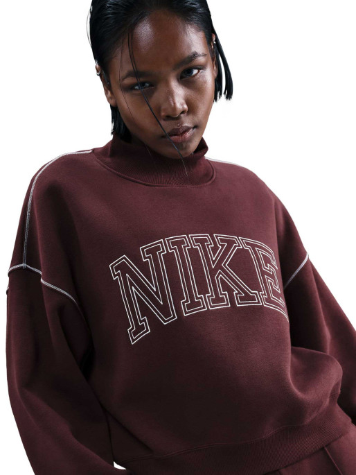 NIKE Top W NSW PHNX FLC LOGO MOCK NECK