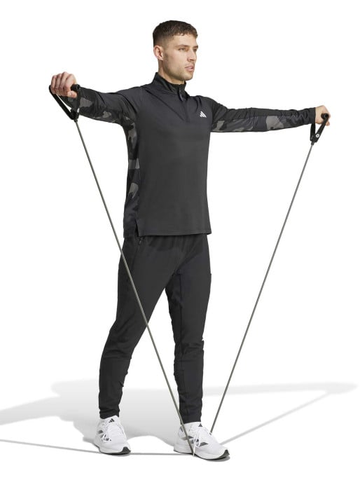 ADIDAS PERFORMANCE Train Essentials Camo Training 1/4-Zip Longlseeve Top