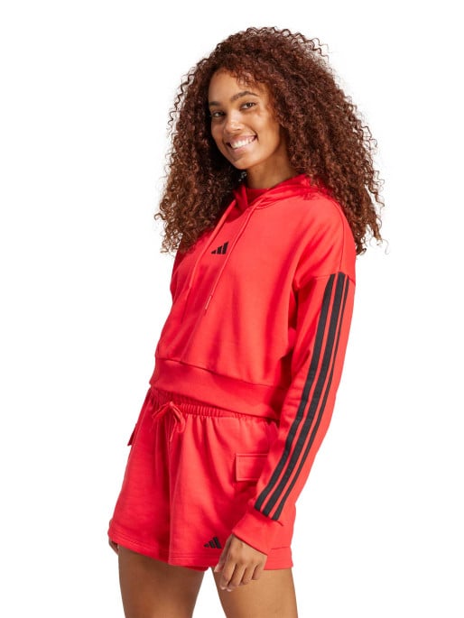 ADIDAS SPORTSWEAR Essentials 3-Stripes French Terry Crop Hoodie