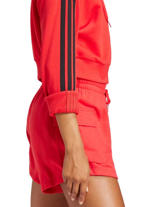 ADIDAS SPORTSWEAR Essentials 3-Stripes French Terry Crop Hoodie
