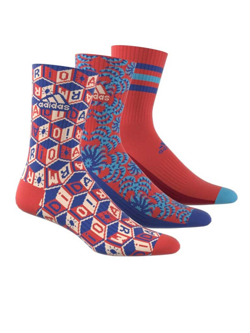 ADIDAS PERFORMANCE Sosete Farm Rio Crew 3 Pairs