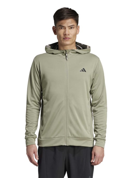 ADIDAS PERFORMANCE Train Essentials Camo Full-Zip Hoodie