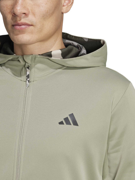 ADIDAS PERFORMANCE Train Essentials Camo Full-Zip Hoodie