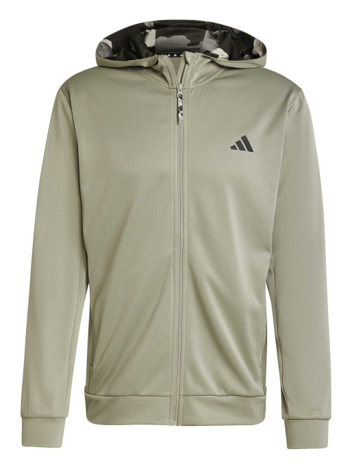 ADIDAS PERFORMANCE Train Essentials Camo Full-Zip Hoodie