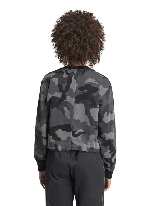 ADIDAS SPORTSWEAR Essentials 3-Stripes Camo-Print Cropped Sweatshirt