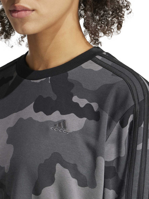 ADIDAS SPORTSWEAR Essentials 3-Stripes Camo-Print Cropped Sweatshirt