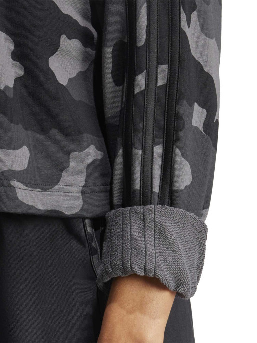 ADIDAS SPORTSWEAR Essentials 3-Stripes Camo-Print Cropped Sweatshirt