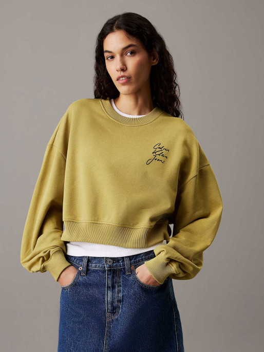 Calvin Klein Jeans Блуза SCRIPT INSTITUTIONAL CREWNECK