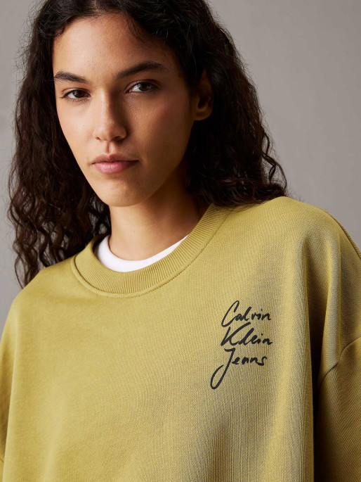 Calvin Klein Jeans Блуза SCRIPT INSTITUTIONAL CREWNECK