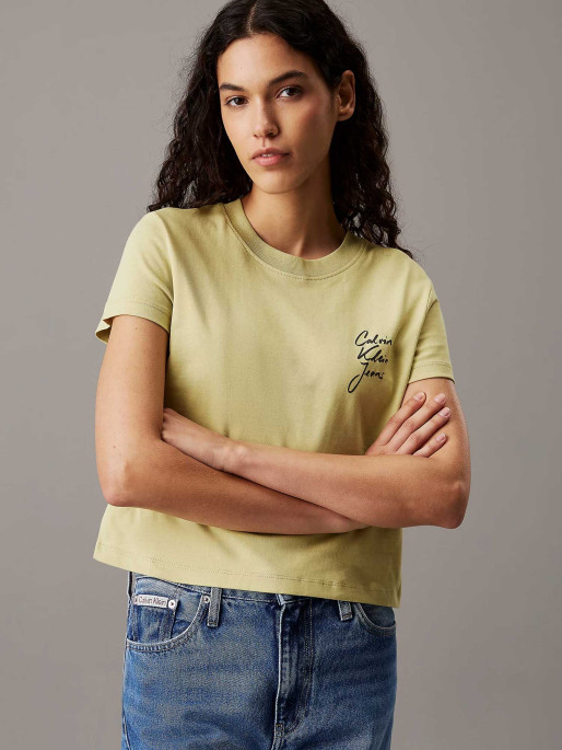 Calvin Klein Jeans Тениска SCRIPT INSTITUTIONAL BABY TEE